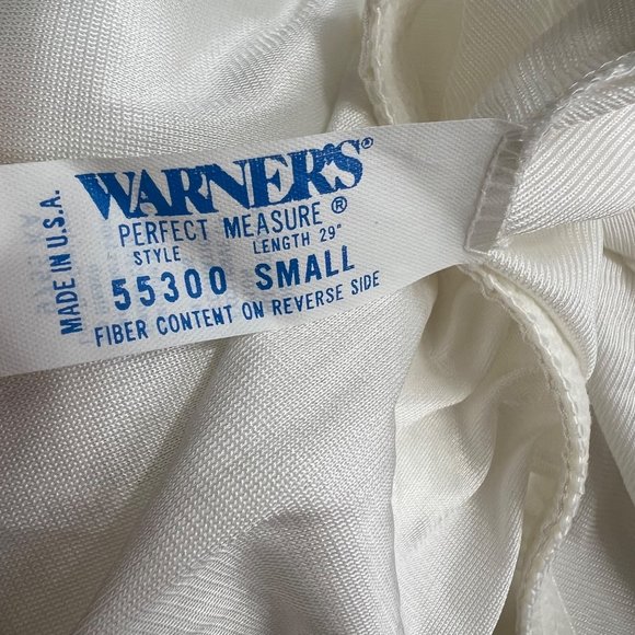 Vintage Warners Perfect Measure Half Slip size Small White Nylon Lace USA 55300 - Picture 5 of 6